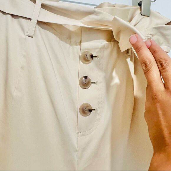 Antonio Melani Women's Trouser High Rise Wide Leg Paperbag Belted Wait Sz. 12 - Picture 4 of 11